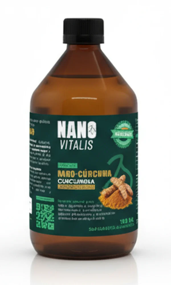 Frasco de Nano Vitalis, cúrcuma líquida de 200 mL